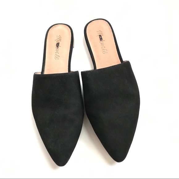 EUC Madewell Black Elie Suede Slipper Flat - Picture 4 of 8